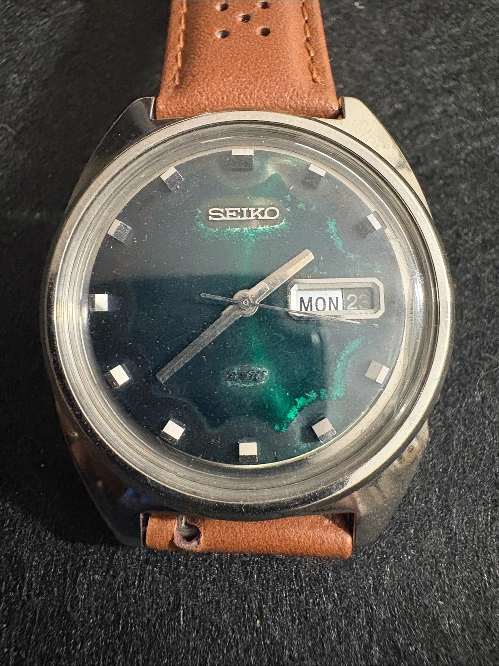 Vintage June 1968 Seiko DX Automatic(Ref. 6119-8100) Emerald Green Sunburst Dial